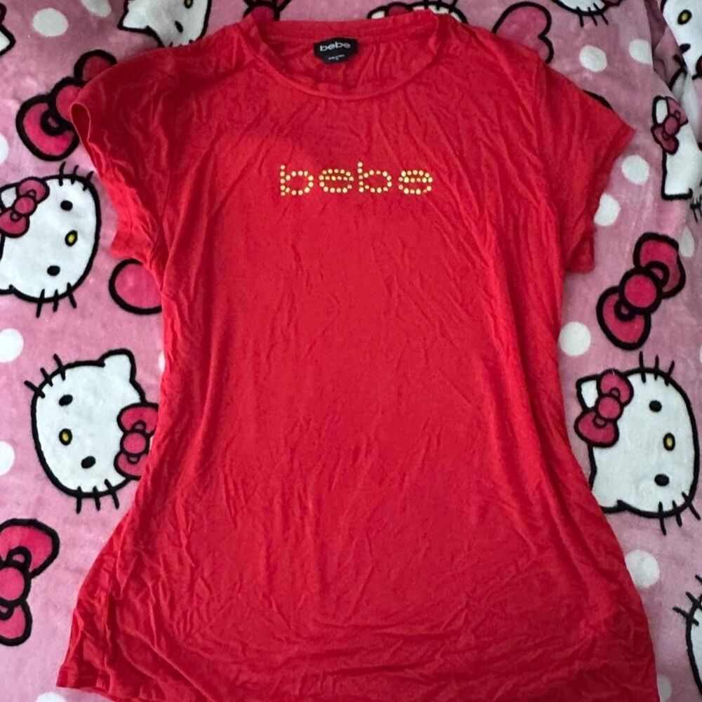 Bebe Women's Red T-shirt